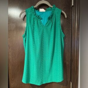NWOT. Kelly Green V-Neck Tank